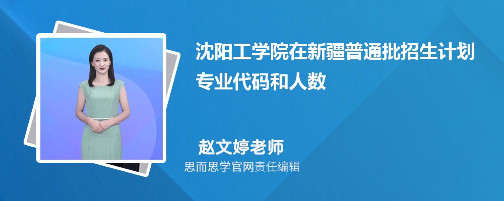 沈阳工学院在新疆普通批招生计划专业代码和人数(参考)