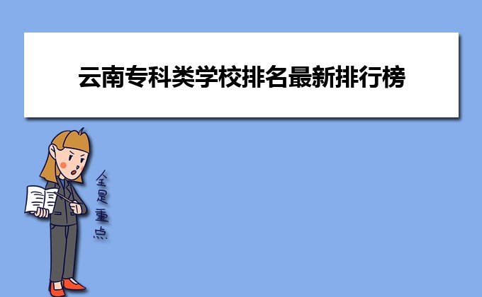 2022年云南专科类学校排名最新排行榜(附分数线)